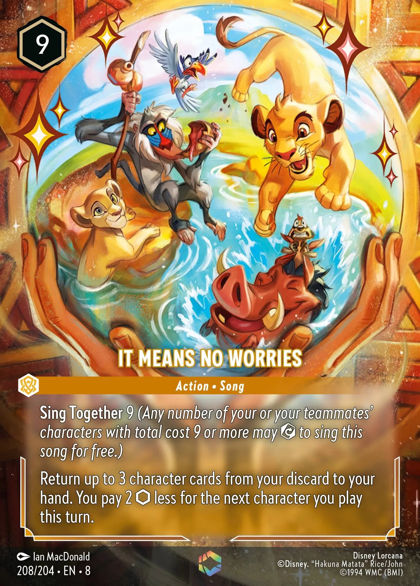 It Means No Worries (008-208) - Set 8: Reign of Jafar - Disney Lorcana Enchanted