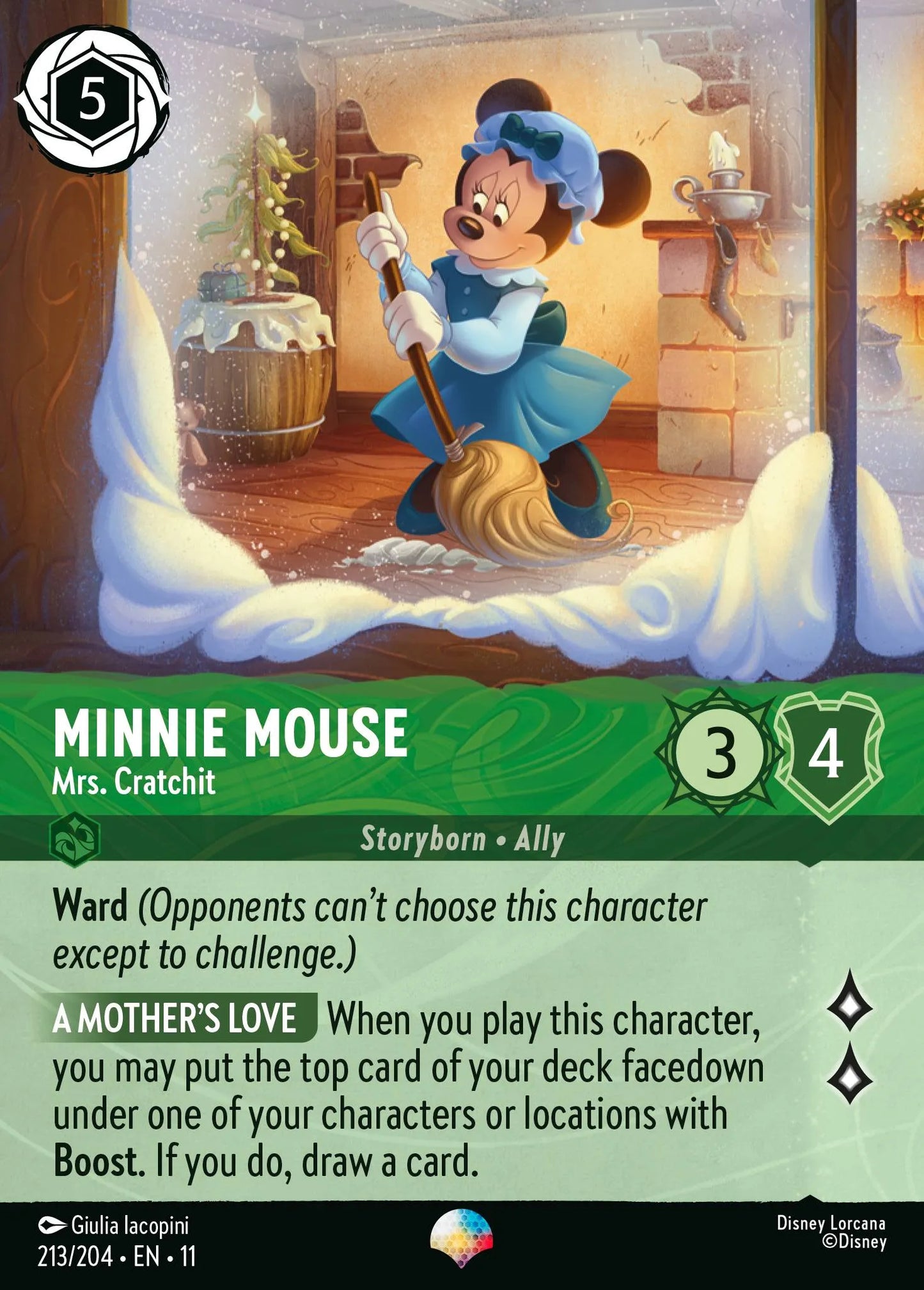 Minnie Mouse - Mrs. Cratchit (011-213) - Set 11: Winterspell - Disney Lorcana Epic