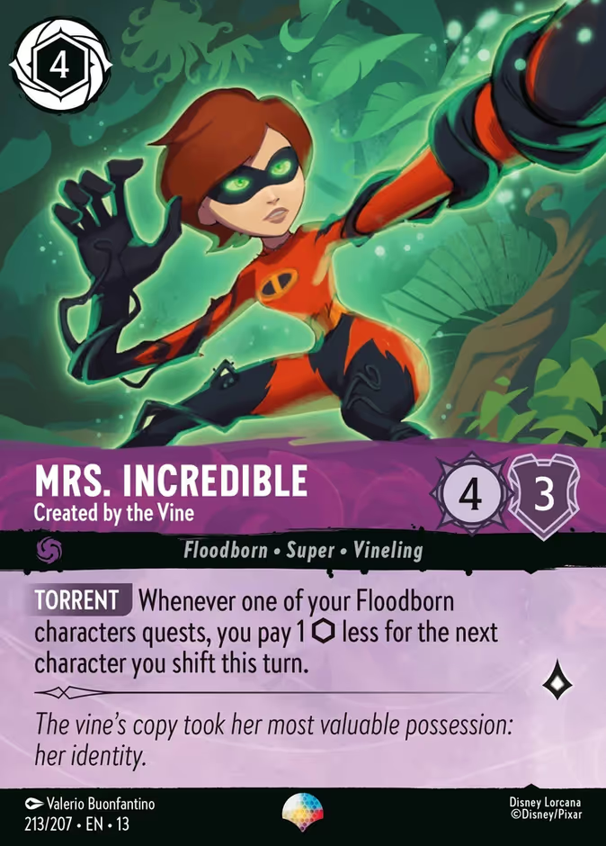 Mrs. Incredible - Created by the Vine (013-213) - Set 13: Attack of the Vine! - Disney Lorcana Epic