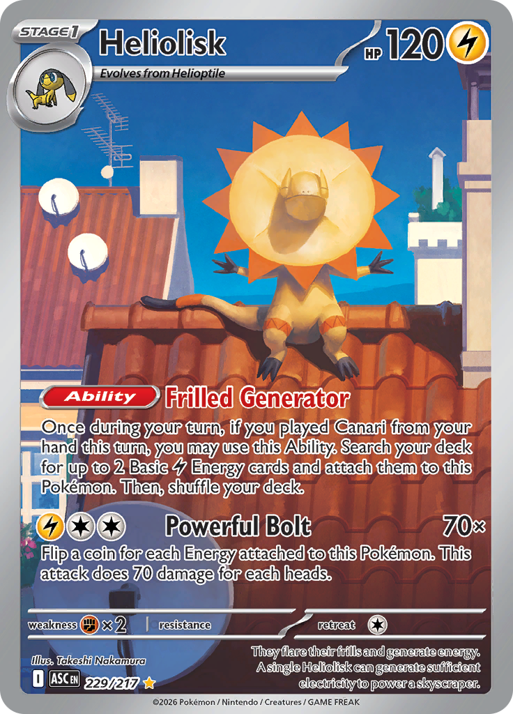 Heliolisk 229/217 from Ascended Heroes (ASC) - Illustration Rare English Pokémon TCG single card