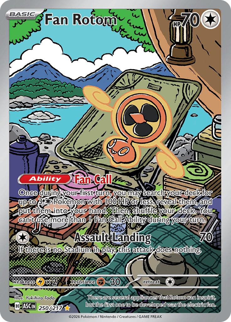 Fan Rotom 250/217 from Ascended Heroes (ASC) - Illustration Rare English Pokémon TCG single card