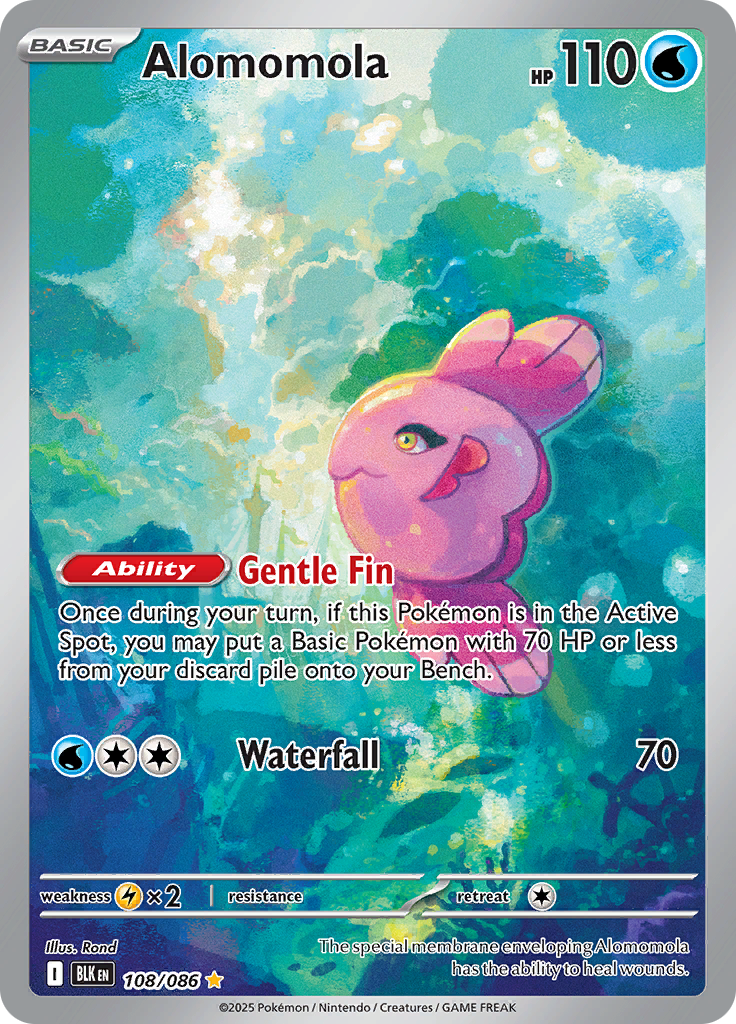 Alomomola 108/086 from Black Bolt (BLK) - Illustration Rare English Pokémon TCG single card