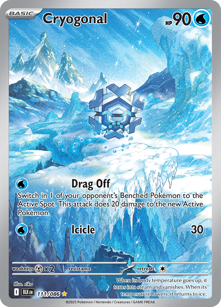 Cryogonal 111/086 from Black Bolt (BLK) - Illustration Rare English Pokémon TCG single card