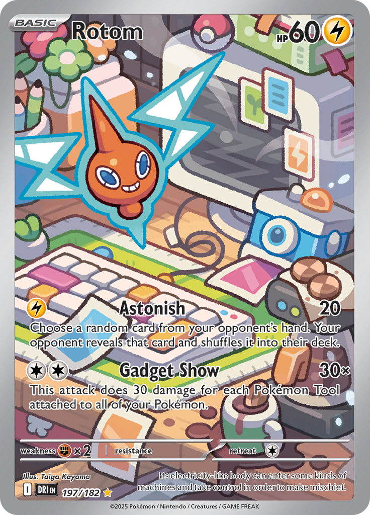 Rotom 197/182 from Destined Rivals (DRI) - Illustration Rare English Pokémon TCG single card