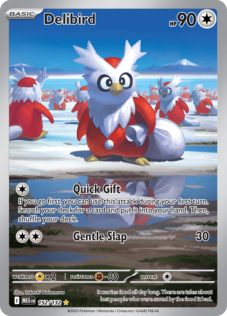 Delibird 152/132 from Mega Evolution (MEG) - Illustration Rare English Pokémon TCG single card
