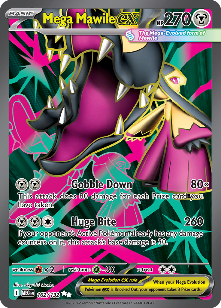 Mega Mawile ex 162/132 from Mega Evolution (MEG) - Ultra Rare English Pokémon TCG single card