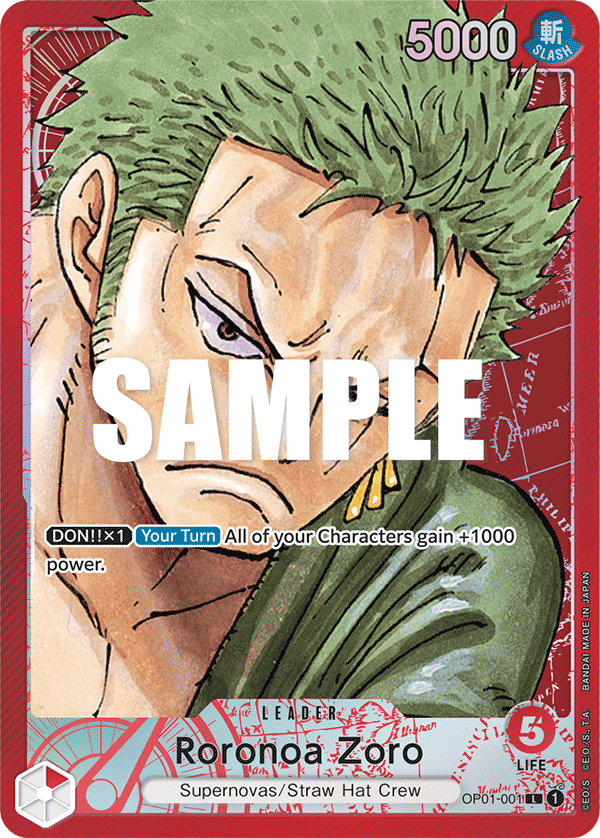 Roronoa Zoro (OP01-001) OP01 Leader Alt Art (AA)