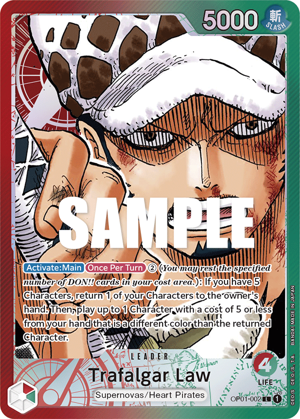 Trafalgar Law (OP01-002) OP01 Leader Alt Art (AA)