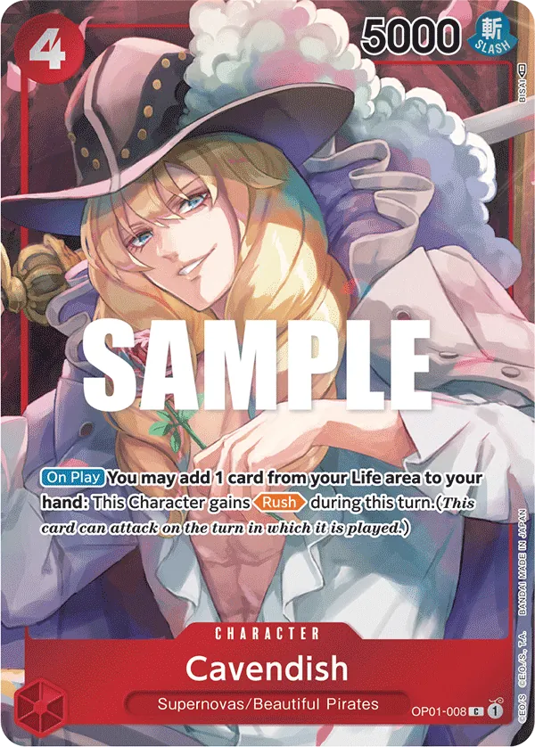 Cavendish (OP01-008) OP01 Alternate Art (AA)