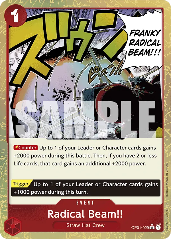 Radical Beam!! (OP01-029) PRB01 Alternate Art (AA)