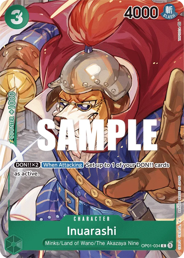 Inuarashi (OP01-034) OP01 Alternate Art (AA)
