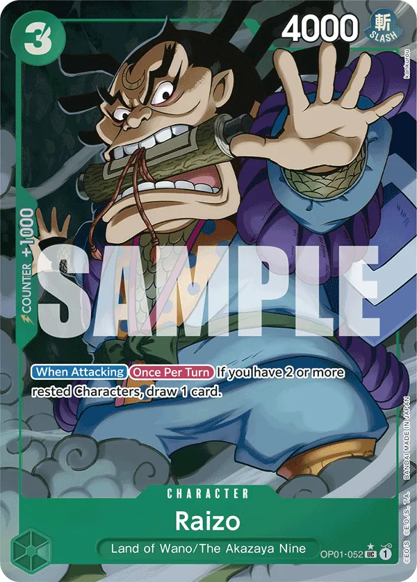 Raizo (OP01-052) PRB01 Alternate Art (AA)