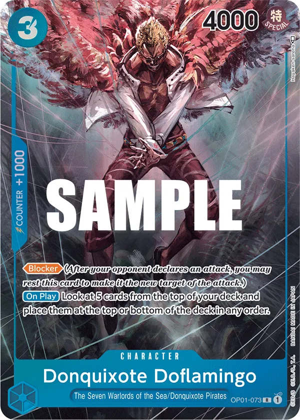 Donquixote Doflamingo (OP01-073) OP01 Alternate Art (AA)