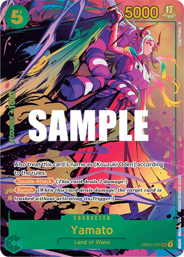 Yamato (OP01-121) OP01 Secret Rare (SEC) Alt Art (AA)