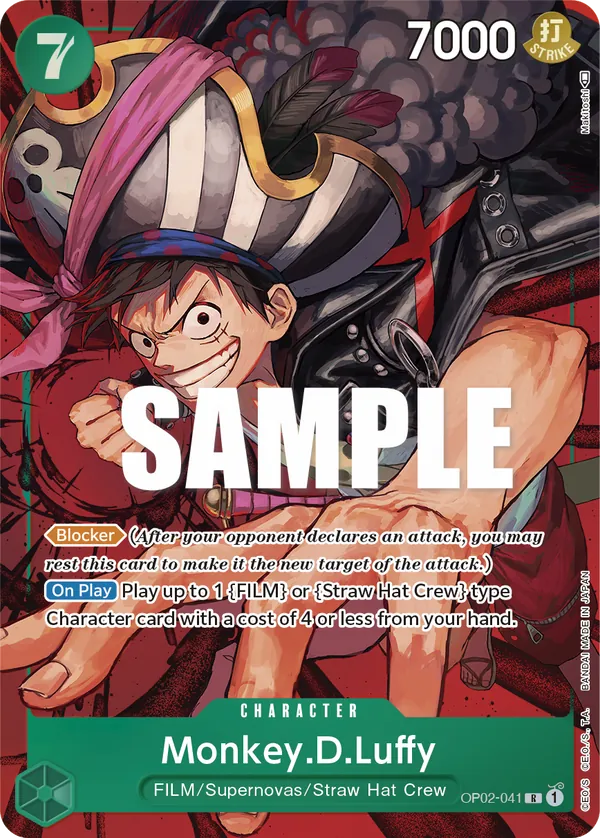 Monkey.D.Luffy (OP02-041) OP02 Alternate Art (AA)
