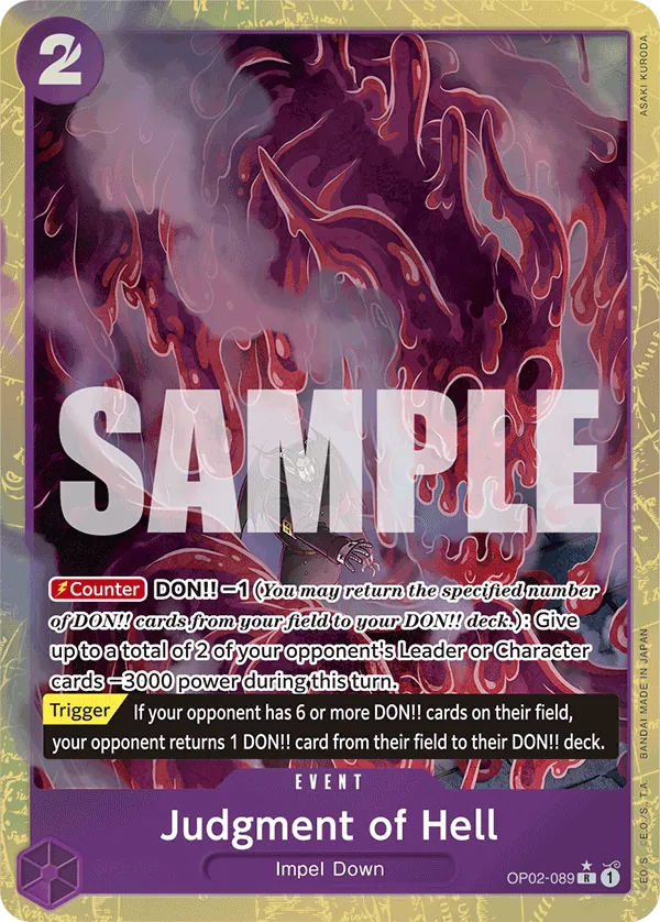 Judgment of Hell (OP02-089) PRB01 Alternate Art (AA)