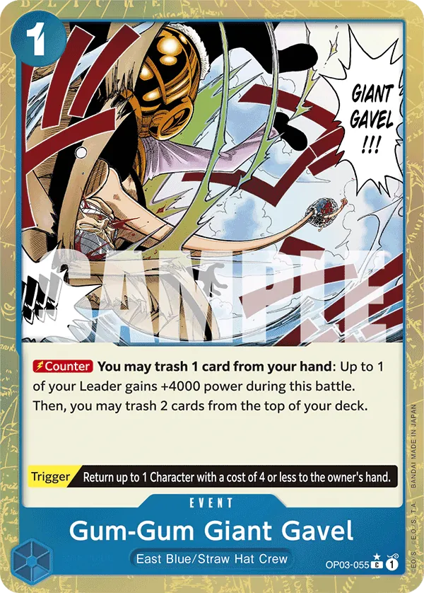 Gum-Gum Giant Gavel (OP03-055) PRB01 Alternate Art (AA)