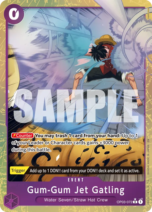 Gum-Gum Jet Gatling (OP03-072) PRB02 Alternate Art (AA)