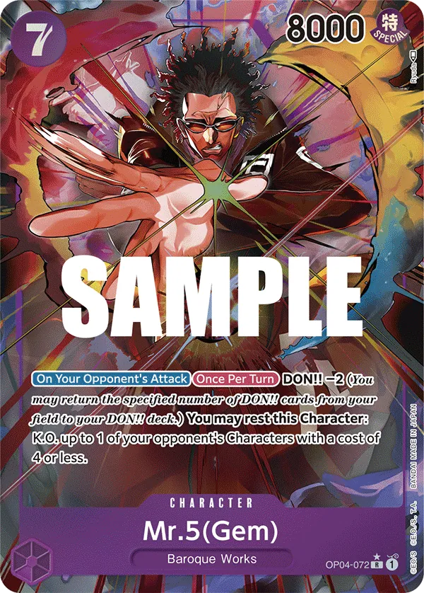 Mr.5(Gem) (OP04-072) OP04 Alternate Art (AA)