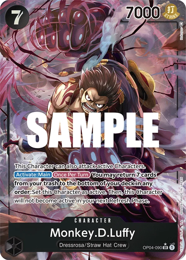 Monkey.D.Luffy (OP04-090) OP04 Alternate Art (AA)
