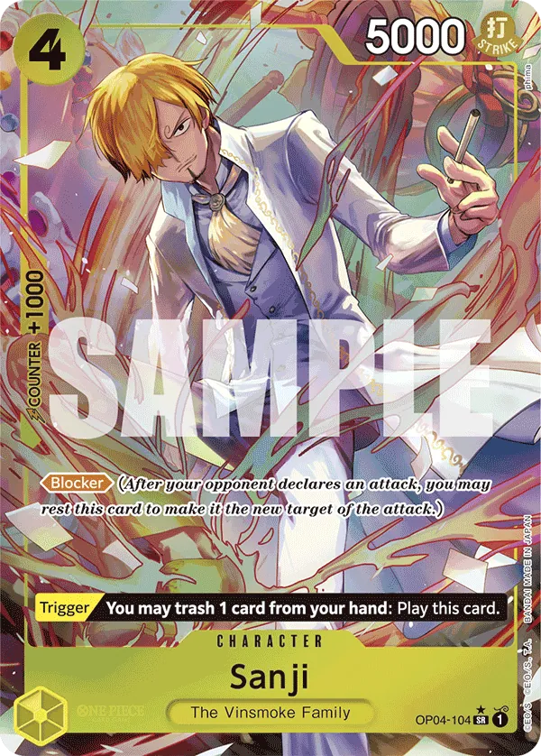 Sanji (OP04-104) PRB01 Alternate Art (AA)