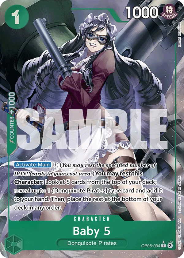 Baby 5 (OP05-034) PRB01 Alternate Art (AA)