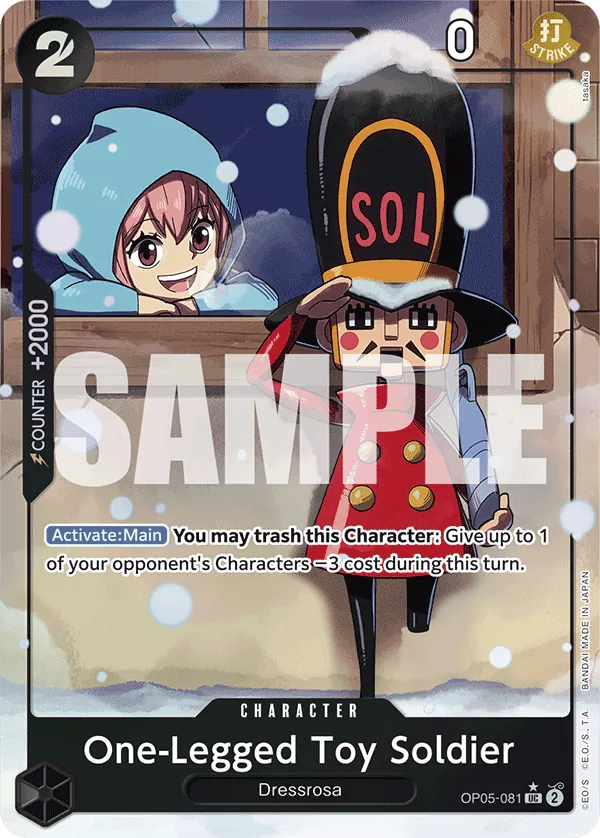 One-Legged Toy Soldier (OP05-081) PRB01 Alternate Art (AA)