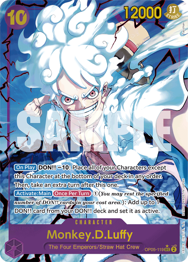 Monkey D. Luffy (OP05-119) PRB01 Secret Rare (SEC) Alt Art (AA)