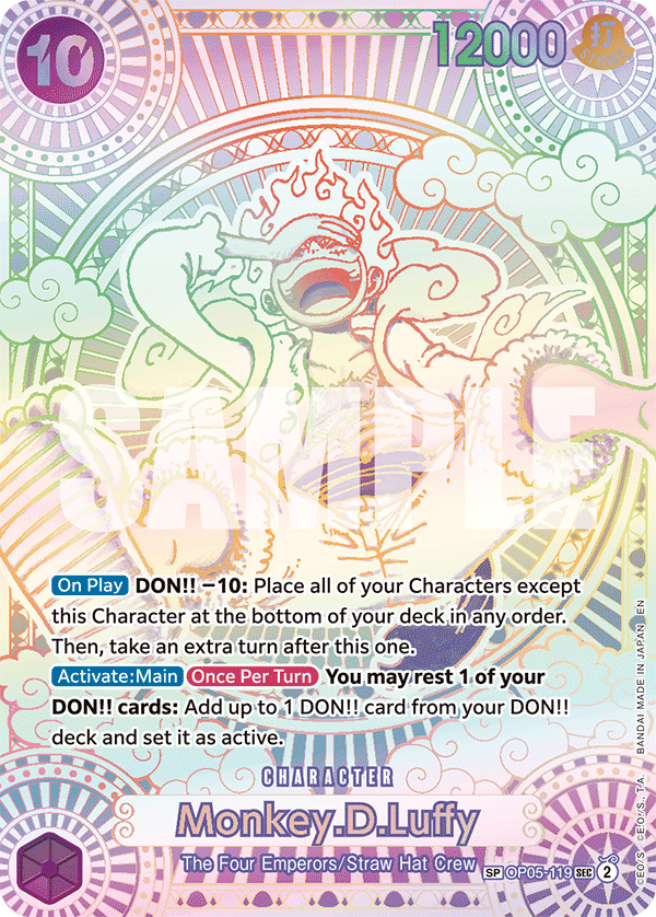 Monkey D. Luffy (OP05-119) OP11 Silver Special Rare (SP)