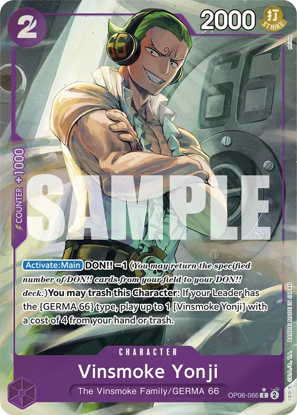 Vinsmoke Yonji (OP06-066) PRB01 Alternate Art (AA)
