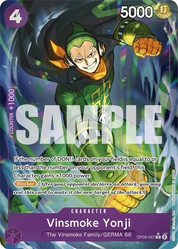 Vinsmoke Yonji (OP06-067) PRB01 Alternate Art (AA)