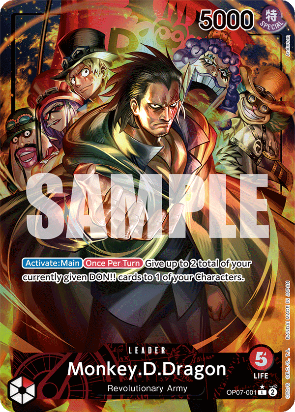 Monkey D. Dragon (OP07-001) OP07 Leader Alt Art (AA)