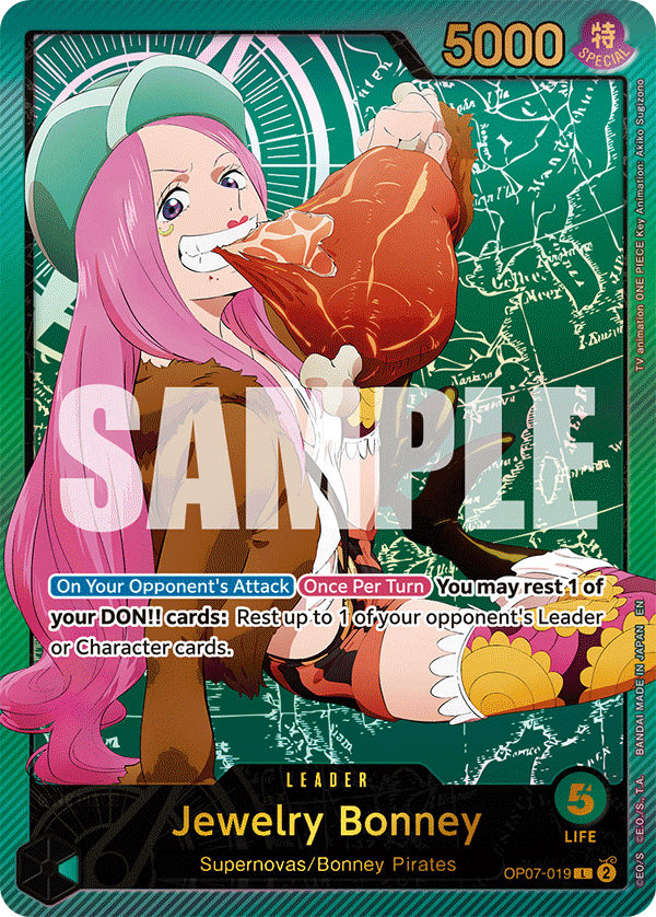 Jewelry Bonney (OP07-019) EB02 Leader Alt Art (AA)