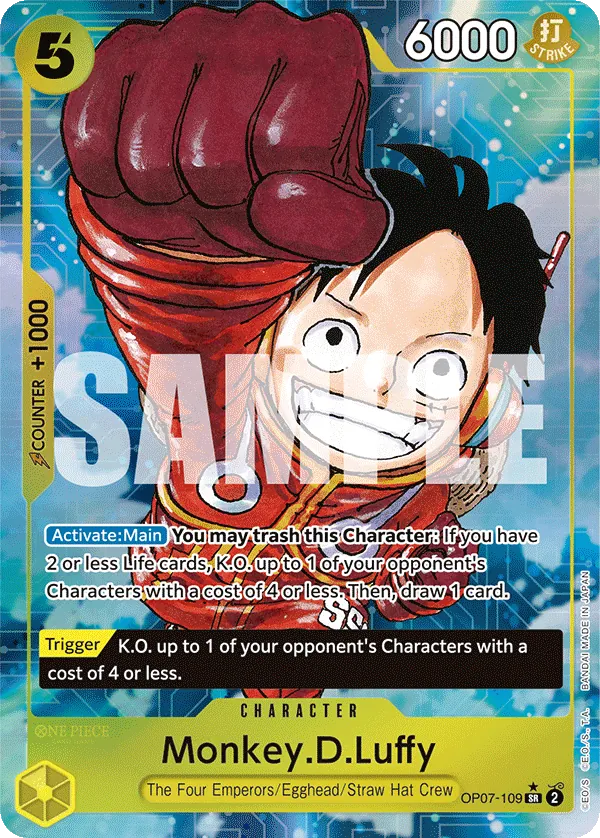 Monkey.D.Luffy (OP07-109) OP07 Alternate Art (AA)