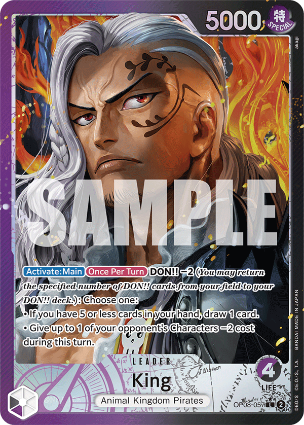 King (OP08-057) OP08 Leader Alt Art (AA)