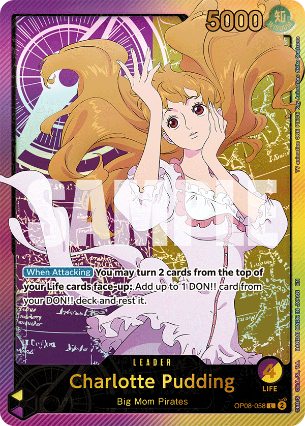 Charlotte Pudding (OP08-058) EB02 Leader Alt Art (AA)