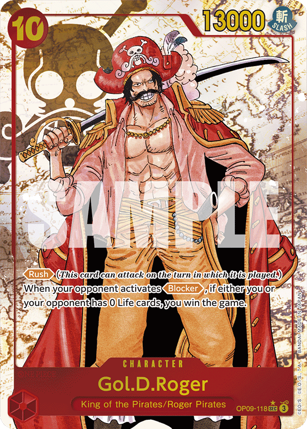 Gol D. Roger (OP09-118) OP09 Secret Rare (SEC) Alt Art (AA)