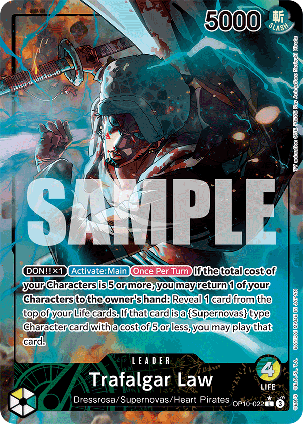 Trafalgar Law (OP10-022) OP10 Leader Alt Art (AA)