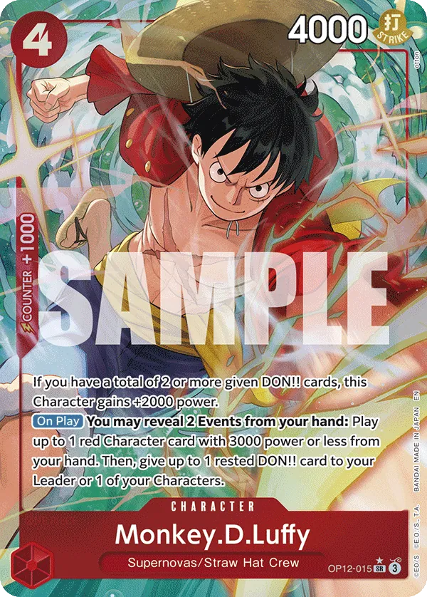 Monkey.D.Luffy (OP12-015) OP12 Alternate Art (AA)