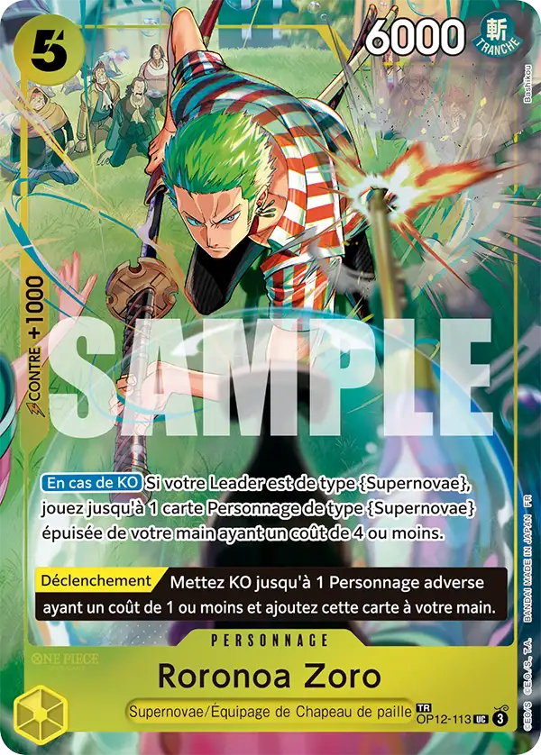 Roronoa Zoro (OP12-113) OP14-EB04 French Treasure Rare – TCGKing.nl