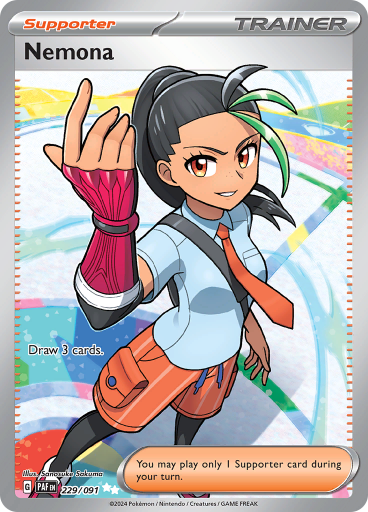 Nemona 229/091 from Paldean Fates (PAF) - Ultra Rare English Pokémon TCG single card