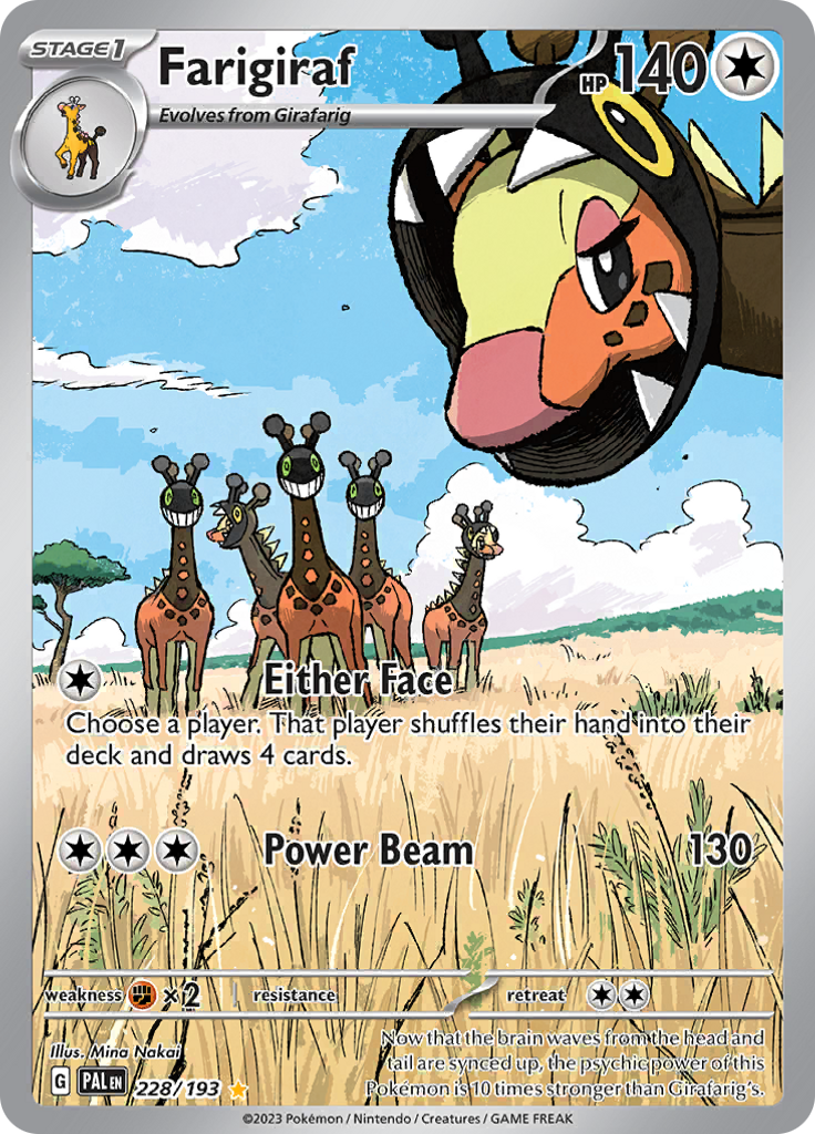 Farigiraf 228/193 from Paldea Evolved (PAL) - Illustration Rare English Pokémon TCG single card