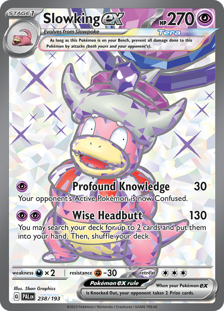 Slowking ex 238/193 from Paldea Evolved (PAL) - Ultra Rare English Pokémon TCG single card