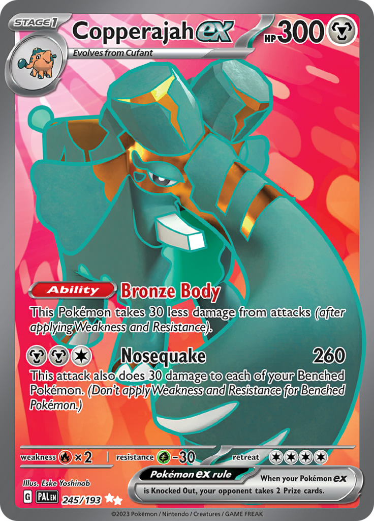 Copperajah ex 245/193 from Paldea Evolved (PAL) - Ultra Rare English Pokémon TCG single card