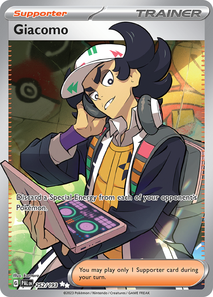 Giacomo 252/193 from Paldea Evolved (PAL) - Ultra Rare English Pokémon TCG single card