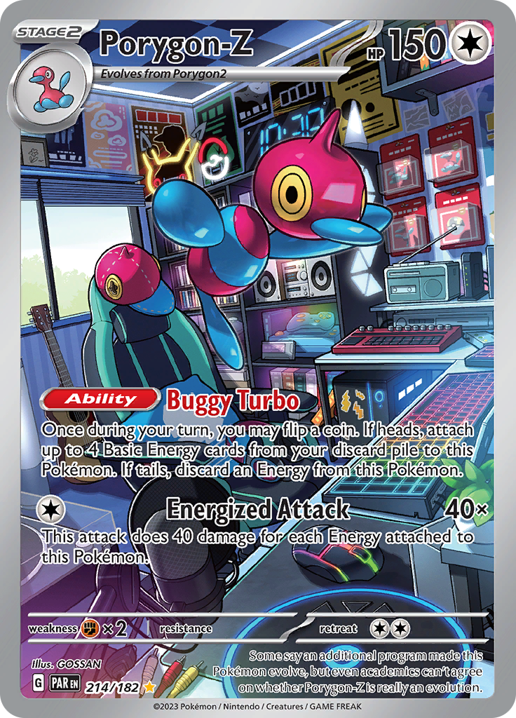 Porygon-Z 214/182 from Paradox Rift (PAR) - Illustration Rare English Pokémon TCG single card