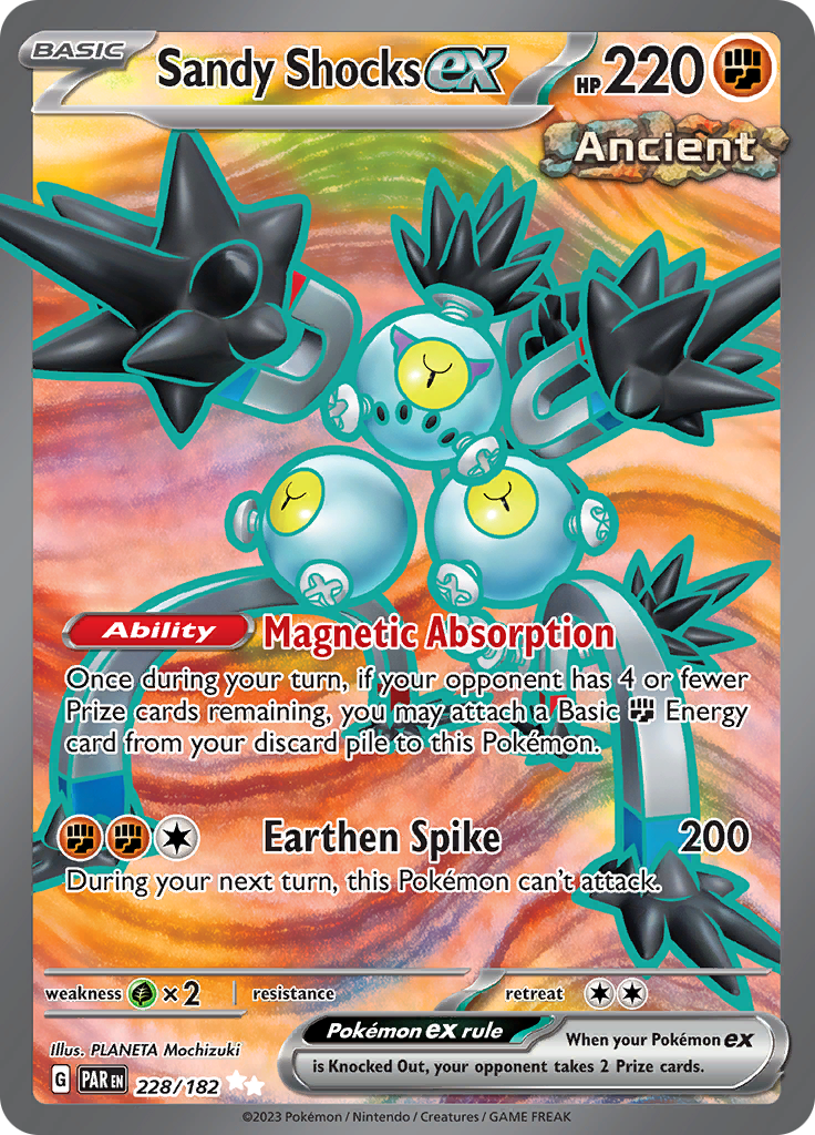 Sandy Shocks ex 228/182 from Paradox Rift (PAR) - Ultra Rare English Pokémon TCG single card