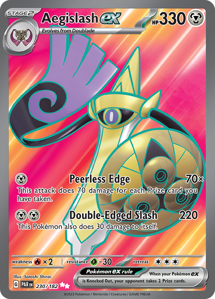 Aegislash ex 230/182 from Paradox Rift (PAR) - Ultra Rare English Pokémon TCG single card