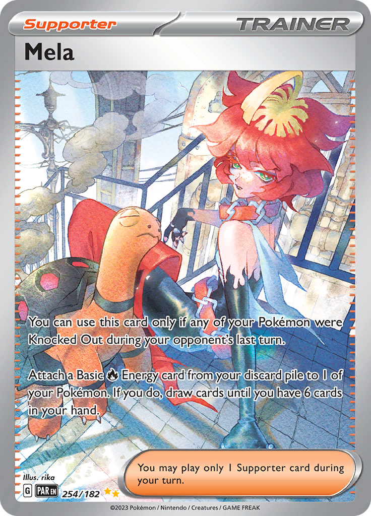Mela 254/182 from Paradox Rift (PAR) - Special Illustration Rare English Pokémon TCG single card