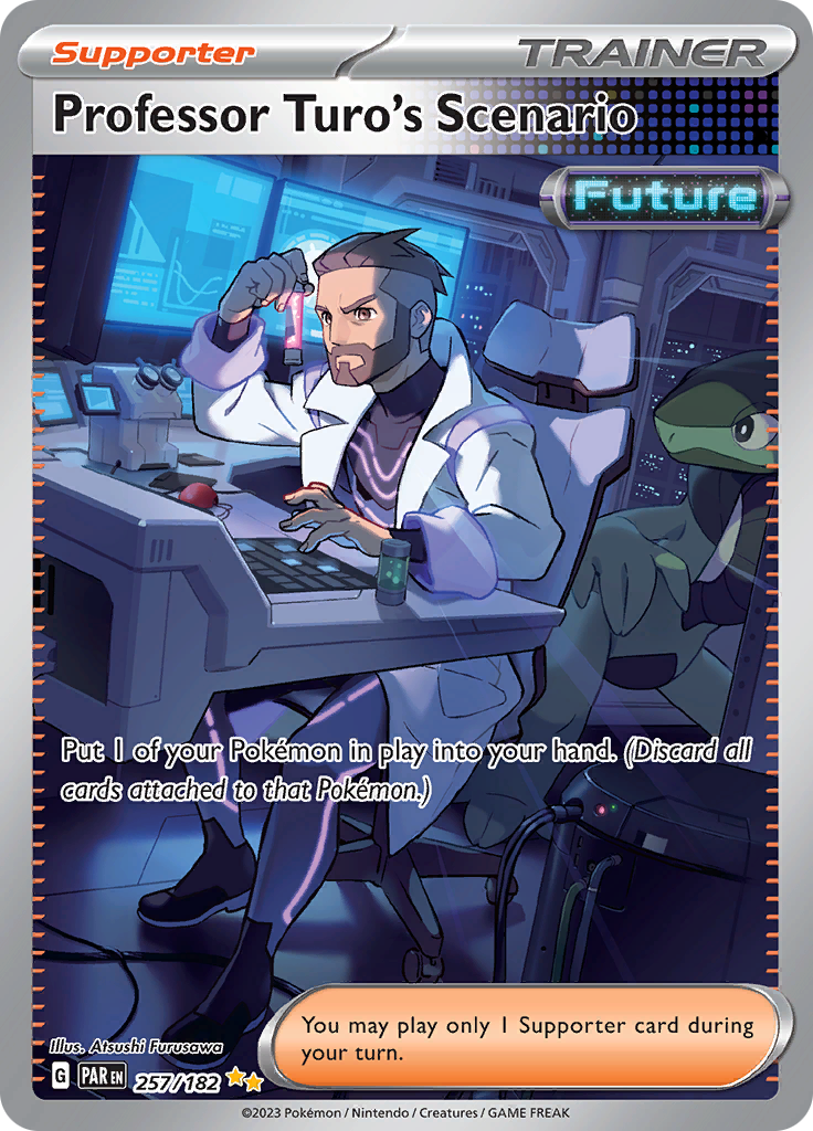 Professor Turo's Scenario 257/182 from Paradox Rift (PAR) - Special Illustration Rare English Pokémon TCG single card